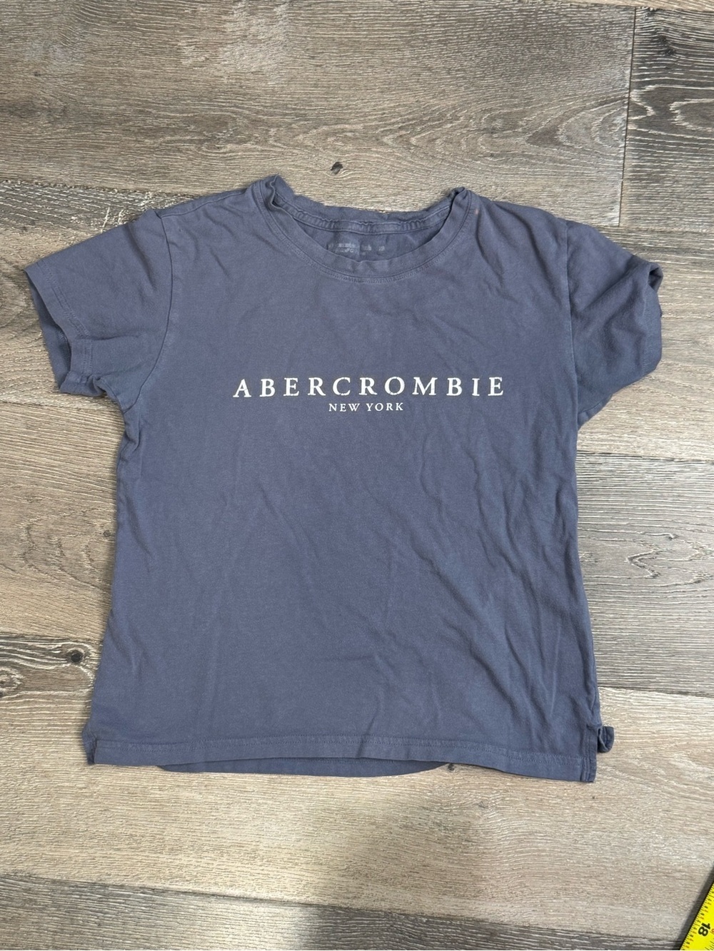 Abercrombie & Fitch Slate Blue Logo Short Sleeve Tee 0919